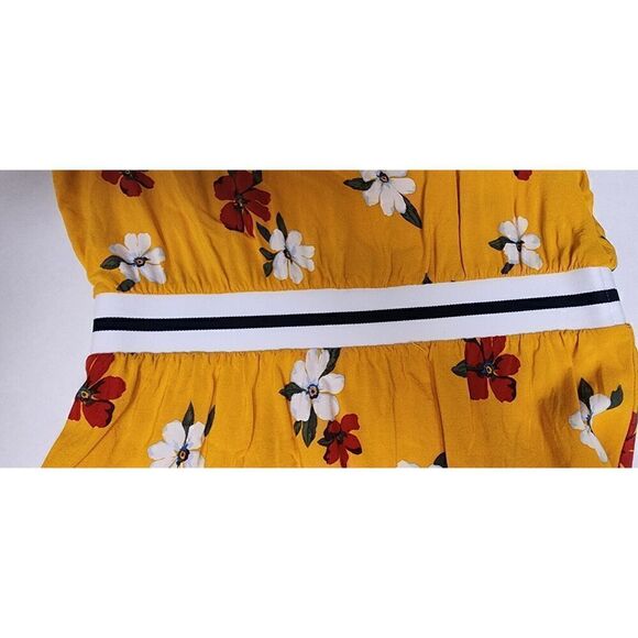 Gap Kids Red Metallic Pleated Jacquard Dot Party Dress/Old Navy Floral Dress M-8 - Picture 5 of 9